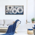 thumbnail image 3 of HFDF Dandelion Canvas Print Wall Art for Living Room & Bedroom Large White Flower Flora Home Decoration (With Solid Wood Dark ) 10x8inch Unframed, 3 of 6