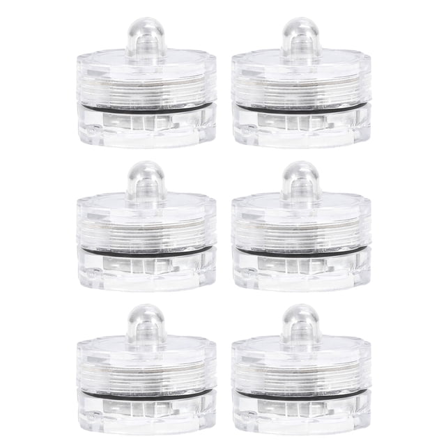 Shisuyan Flameless Tea Light Candles Transparent 6Set For Indoor Use