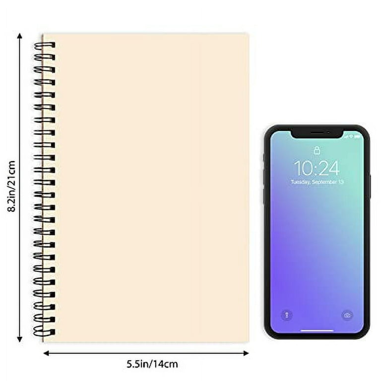 2PCS Retro Drawing Notebook Portable Blank Small Unlined Notebook for  Drawing