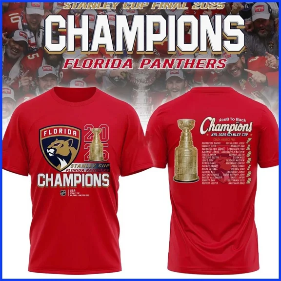 Back To Back Florida 2025 Panthers Stanley Cup Champions T-Shirt