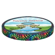 Country Brook Design - Tie Dye Stripes Polyester Webbing (3/4 Inch, 10 Yards)