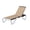 1 chair, variant on Adjustable Aluminum Chaise Lounge with Table, Textilene Outdoor Pool Chair for Patio,Brown