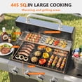 thumbnail image 3 of Gymojoy Outdoor 4 Burner Propane Gas Grill with Side Burner Stainless Steel BBQ Grill, 3 of 10