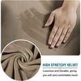 thumbnail image 4 of 4 Pieces Thick Velvet Sofa Covers Couch Covers for 3 Cushion Couch Sofa High Stretch Slipcovers Furniture Protector Form Fit Luxury Couch Cover for Dogs Width Up to 90 Inch, 4 of 6