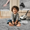 thumbnail image 4 of Grey Rugs for Bedroom 6x9 ft - Ultra Soft Faux Fur Area Rug - Plush Non-Slip Shaggy Carpet for Living Room, Cozy Fluffy Rug for Kids Boys Girls Dorm Nursery Room, High Pile Floor Carpet, 4 of 9