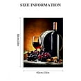 thumbnail image 3 of Acheng Wall Art For Kitchen Canvas Artwork Fruits Grapes Wine Bottle Foods Canvas Painting Canvas Art Contemporary Nature Pictures for Dining Room Wall Decor Home Decor 16x20 in, 3 of 5