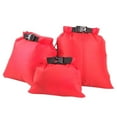 thumbnail image 3 of Ensemble de 3 Tailles de Sacs Étanches pour Camping Rafting Pochette Camping Rafting Kayak Orange, 3 of 8