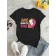 thumbnail image 2 of 1pc Women'S Casual Crew Neck T-Shirt with "She Wants The DD" Print, Polyester Knit Fabric, Medium Stretch, All-Season Fashion Top, 2 of 6