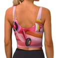 thumbnail image 4 of Uemuo Colorful Cartoon Biplane Pattern Women's Sports Bra - High Impact Support, Breathable, and Comfortable Athletic Bra for Running, Yoga, and Workouts, 4 of 9