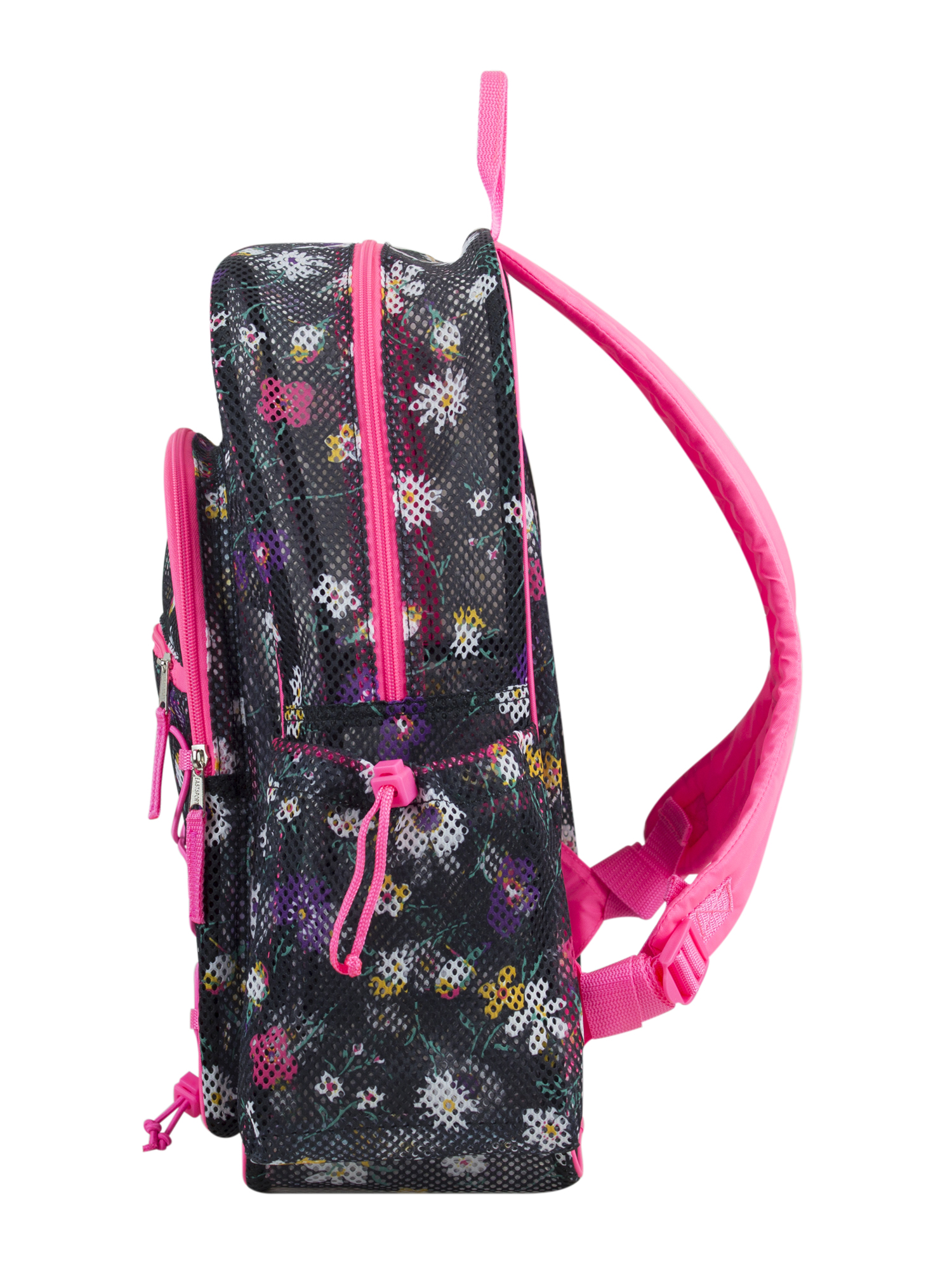 Eastsport Unisex Large Mesh Backpack with Bungee, Ditsy Floral Bird