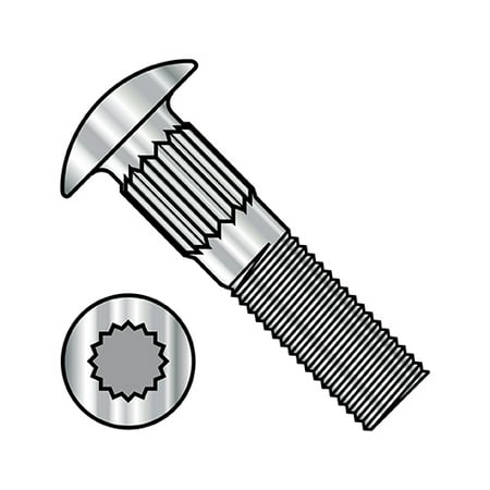 

1/4-20X3 Ribbed Neck Carriage Bolt Fully Threaded 18 8 Stainless Steel (Pack Qty 275) BC-1448CR188