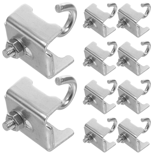 BESTYASH 10Ud Para Estantes Metálicos Con Soporte De Gancho Y Acabado Galvanizado