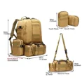 thumbnail image 4 of Sac à Dos Tactique Sacs à Dos Imperméables 4 en 1 Sacs de Sport Molle Randonnée en Plein Air Pêche Randonnée Chasse Camping Sac à Dos 3D CP, 4 of 6