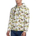 thumbnail image 3 of Kdxio Wild West Western Print Mens Casual Hooded Collar Drawstring Hoodies Pullover Sweatshirts Casual Long Sleeve Shirts-3X-Large, 3 of 7