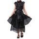 thumbnail image 4 of Disfraz Halloween Miércoles Addams Vestido Cosplay Niñas S, 4 of 9