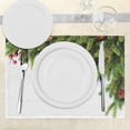 thumbnail image 3 of Ambesonne Christmas Place Mats Set of 4, Tree Branches Cones, Standard Size, Green Brown, 3 of 6