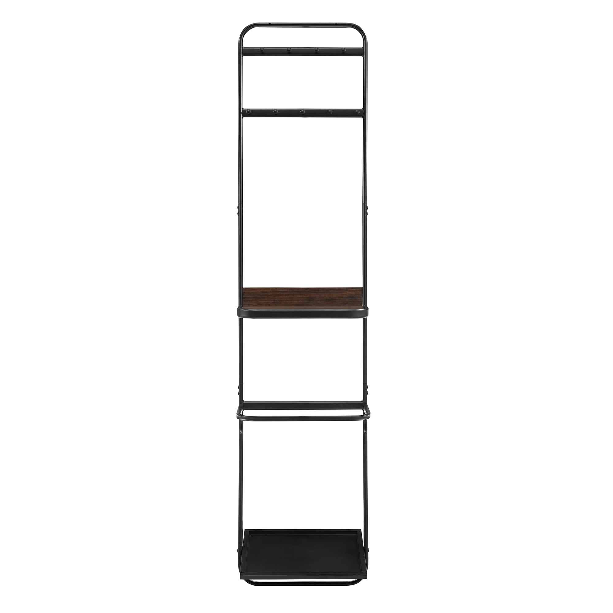 Manor Park Modern Umbrella Stand Hall Tree, Dark Walnut