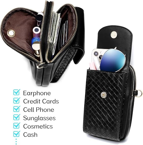 Badiya Small Crossbody Phone Bags for Women with Card Slots, Women Phone Purse Wallet Phone Bag