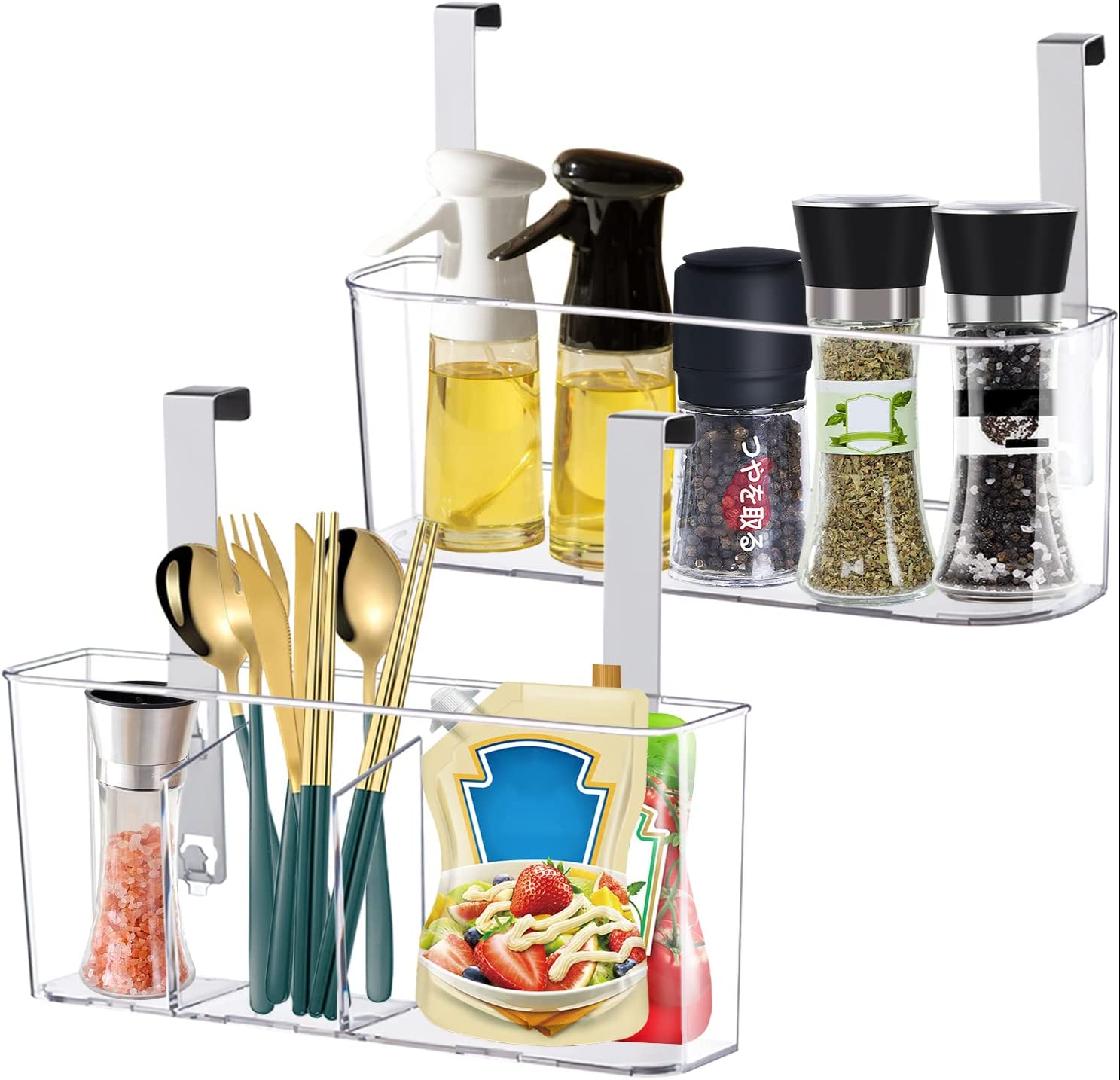 2 Pack Over Door Organizer Holder, 2 Styles Plastic