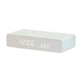 thumbnail image 2 of PpgejGEK Wireless Charging LED Mirror Clock 160x75x35mm Bamboo Wood Digital Alarm Temperature Date Display 10W Fast Charge Bedside Nightstand, 2 of 4