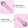 thumbnail image 4 of Vintage Rhinestone Hair Women Stick, Clips Accessories Double Stick Holder Style U-shape Accessory and French Hairpins Blossom U- Flower Styling Blue Woman Forks Stylish Purple, 4 of 5