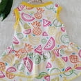 thumbnail image 4 of SPRING PARK Dog Dress for Small Medium Dogs - Girl Dog Fruit Printing Skirt, Spring Splicing Dog Clothes Costume Apparel, 4 of 7