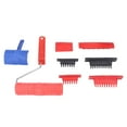 thumbnail image 3 of Wood Graining Roller Set, Rubber Wood Pattern Roller Easy Operation No Deformation With Handle For DIY Wall Floor Decoration, 3 of 8