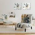thumbnail image 3 of Designart 'White Stained Glass Floral' Upholstered Floral Accent Chair, 3 of 5