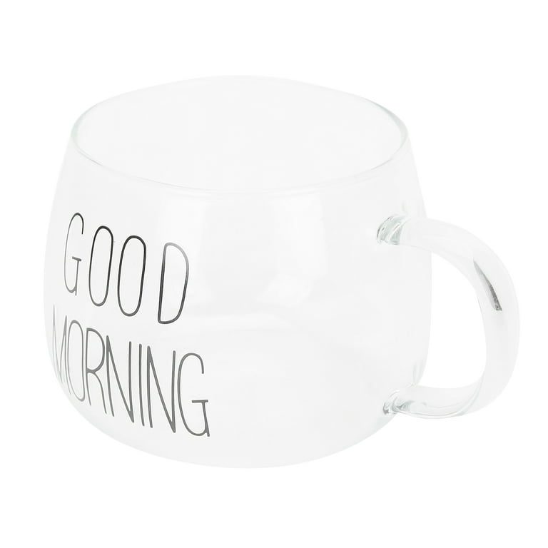 Acopa 16 oz. Customizable Clear Glass Cafe Mug - 12/Case  Clear glass  coffee mugs, Glass coffee mugs, Glass teapot