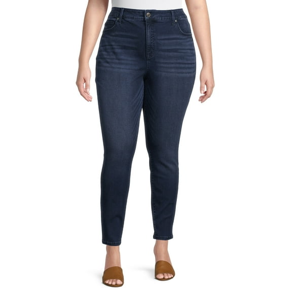 Terra & Sky Women's Plus Size Core Denim Skinny Jeans, Sizes 16W-28W