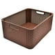 thumbnail image 2 of Paquete De 2 Cajas Organizadoras Duras Tipo Rattan Café, 2 of 5