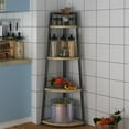 thumbnail image 6 of Resenkos 4-Tier Corner Shelf, Triangular Shelf for Cubicle Bookshelf for Living Room Small Storage Racks for Pantry, Industrial Corner Storage Plant Stand Storage Shelf Rack for Bathroom, 6 of 19