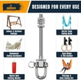 thumbnail image 4 of Albo 4 Pack Heavy Duty Swing Hangers – 7 Inch, 304 Stainless Steel, 1800 lbs Swivel Hooks for Porch, Punching Bag, Hammock, Yoga, Gym, Playground, Ceiling Mount for Wood & Concrete Indoor Outdoor, 4 of 8