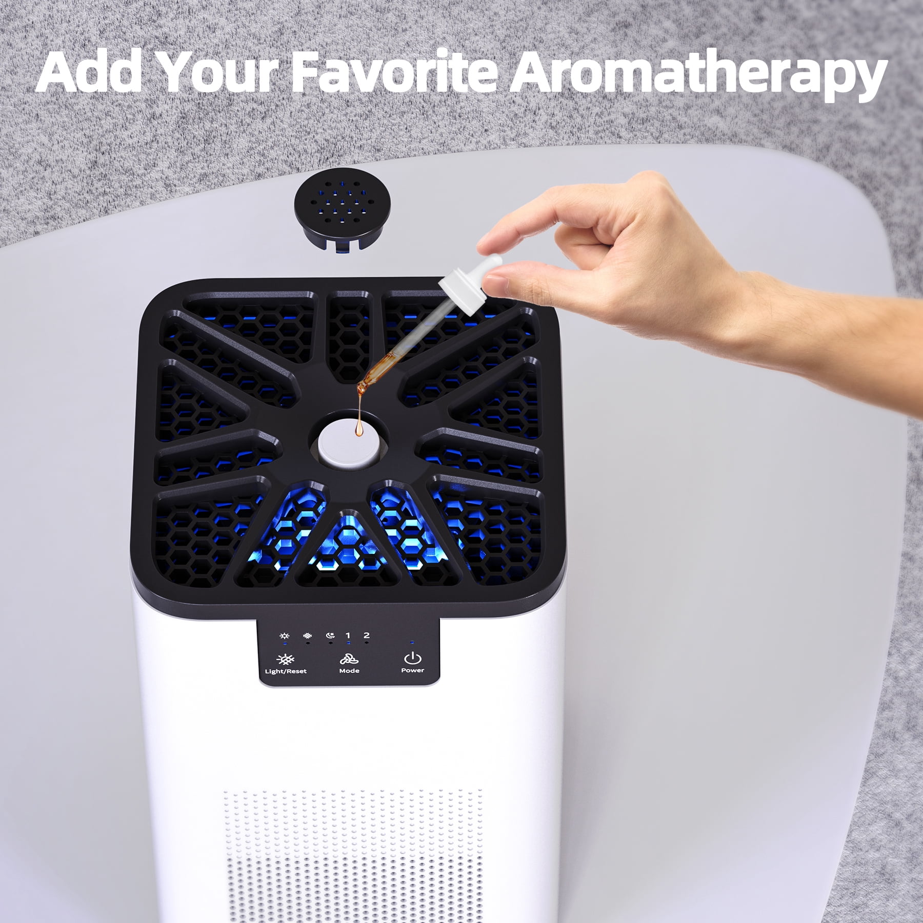 ALROCKET Air Purifier, HEPA Air Filter for Bedroom, Remove 99.9% Smoke Dust for 300 SQ.ft,White