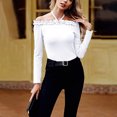 thumbnail image 1 of Ichuanyi liquidación para mujer clásico fuera del hombro al alabarrok manga larga mujer sólida tops otoño ICHUANYI WER202308243336, 1 of 9