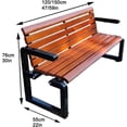 thumbnail image 3 of Outdoor Park Bench，garden Bench, Decorative Benches with Armrests and Backrests, Weather-Resistant Porch Chairs, Rugged Rust-proof Cast Iron Frame(120cm/47in), 3 of 7