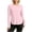 Pink, variant on DailyTrove Women UPF50 Sun Protection Long Sleeve Shirts Crew Neck Curved Hem Athletic Workout Tops with Thumb Holes