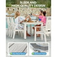 thumbnail image 6 of WINSOON 12-Piece HIPS All Weather Outdoor Patio Dining Sets with Umbrella Hole& Aluminum Frame,2-Table 10-Chairs(White), 6 of 7