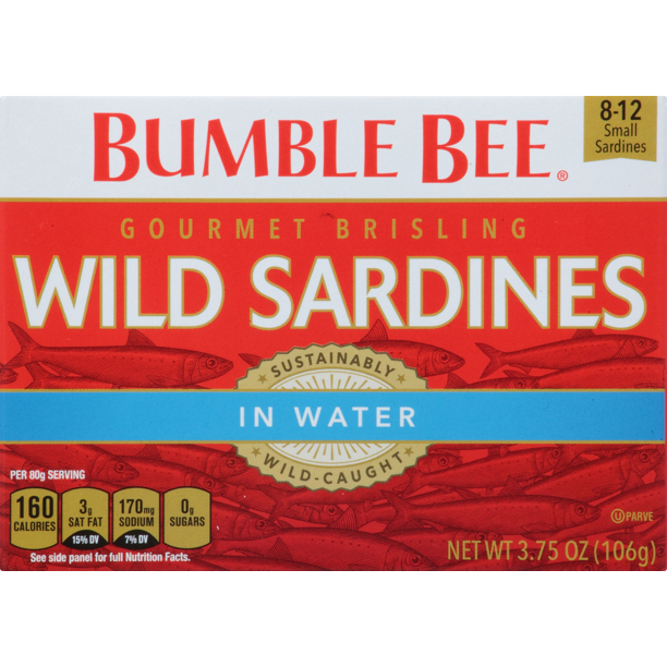 Bumble Bee Gourmet Brisling Wild Sardines in Water
