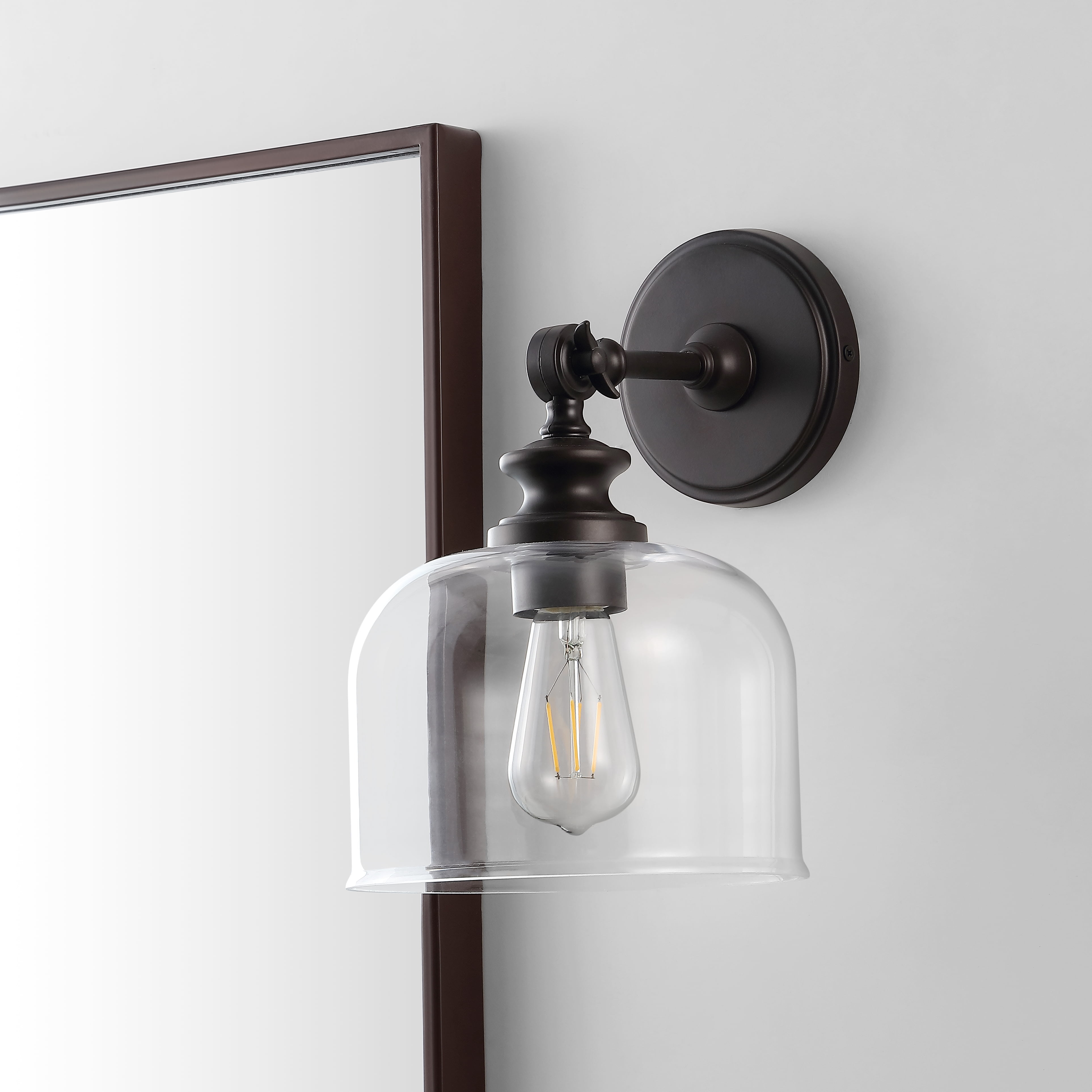 Safavieh Neri Rustic Wall Sconce, Orb/Clear, Set of 2