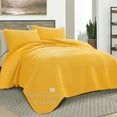 thumbnail image 3 of Exclusivo Mezcla Twin Quilt Set, 2-Piece Lightweight Twin Quilts Soft Bedspreads Bed Coverlets, Bright Yellow, 68"x88", 3 of 9
