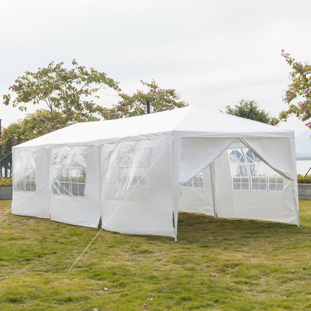 Kadyn 10' x 30' Eight-sided Double-door Canopy Tent, Waterproof Durable Tent with Spiral Tubes, Camping Shelters for Parties Garden Pool, White Kadyn 10' x 30' Eight-sided Double-door Canopy Tent, Waterproof Durable Tent with Spiral Tubes, Camping Shelters for Parties Garden Pool, White