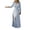 Light Blue, variant on ZANZEA Women Turn-down Collar Striped Belted Button Down Maxi Dress