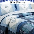 thumbnail image 2 of Cozy Line Freesia Patchwork 3-piece Reversible Cotton Quilt Bedding Set Queen, 2 of 5
