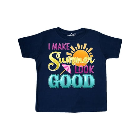 

Inktastic I Make Summer Look Good with Sun and Umbrella Gift Toddler Boy or Toddler Girl T-Shirt