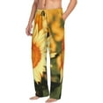 thumbnail image 6 of Hirioo Golden Sunflower In Field for Men's PJ Pajama Pants Sleep Pants Men's Home Trousers with Pockets,S-3XL-Small, 6 of 6