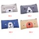 thumbnail image 3 of Methold Lovely Bear Canvas Pencil Case Bag Papelería linda para niña Útiles escolares Caja de lápices Bolsa de cosméticos Carpetas de archivos gris, 3 of 6