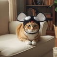 thumbnail image 3 of Funny Cat Butterfly Hat, Fly Pet Clothes Hat for Cats & Small Dogs, Cute Adjustable Dress up Headwear, Fun Pet Apparel for Halloween Parties, Holiday Photos, and Festive Photo Props A, 3 of 6