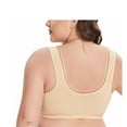 thumbnail image 7 of Xunlbb T Shirt Bra Plus Size Women Leopard-Print Front Buckles Underwear No Steel Close Bra(Beige,42F), 7 of 7