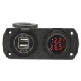 thumbnail image 1 of Temperature Voltmeter Charger, USB Car Charger PC 12V Power Outlet  For Lockable Marine Pug For Cigar Lighter Plug Red,Blue, 1 of 8